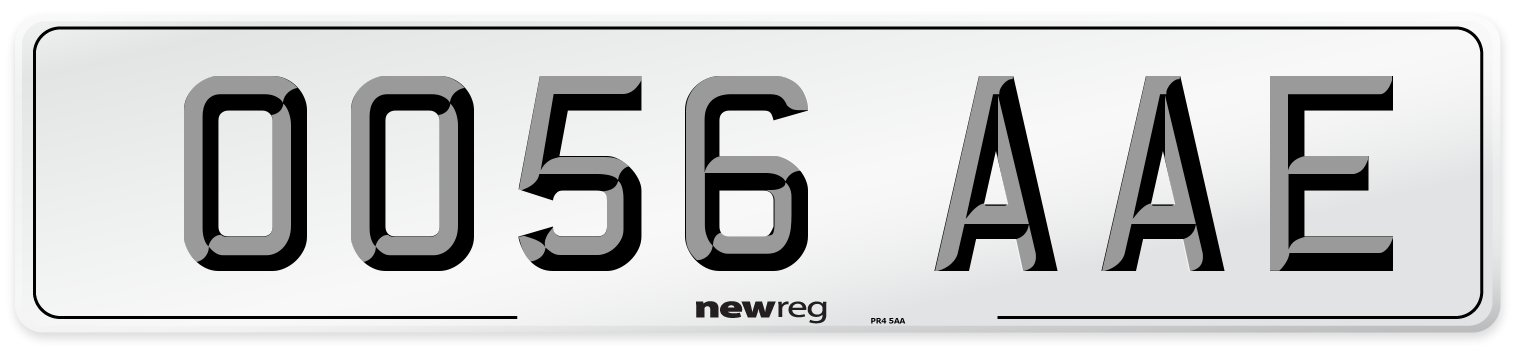 OO56 AAE Number Plate from New Reg